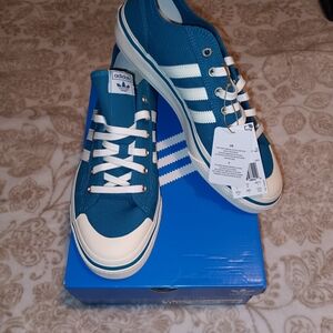 Adidas Blue and White Classic Sneakers